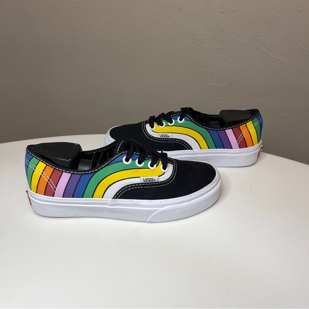 Vans Women’s Rainbow Stripe Old Skool Sneakers - Black